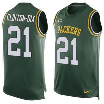 Nike Green Bay Packers -21 Ha Ha Clinton-Dix Green Team Color Stitched NFL Limited Tank Top Jersey