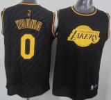 Los Angeles Lakers -0 Nick Young Black Precious Metals Fashion Stitched NBA Jersey
