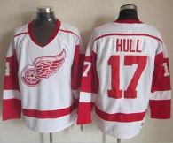 Detroit Red Wings -17 Brett Hull White CCM Throwback Stitched NHL Jersey