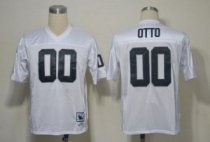 Mitchell And Ness Raiders -0 Jim Otto White Stitched Throwback NFL Jersey