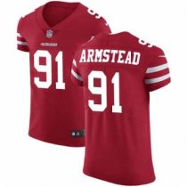 Nike 49ers -91 Arik Armstead Red Team Color Stitched NFL Vapor Untouchable Elite Jersey