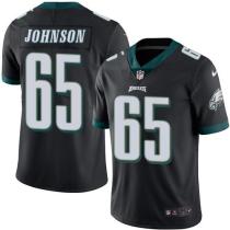 Nike Eagles -65 Lane Johnson Black Stitched NFL Color Rush Limited Jersey