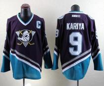 Anaheim Ducks -9 Paul Kariya Purple Turquoise CCM Throwback Stitched NHL Jersey