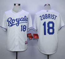 Kansas City Royals -18 Ben Zobrist White Cool Base Stitched MLB Jersey