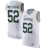 Nike Packers -52 Clay Matthews White Stitched NFL Limited Rush Tank Top Jersey