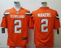 Nike Cleveland Browns -2 Johnny Manziel Orange Alternate Stitched NFL Game Jersey