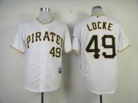 Pittsburgh Pirates #49 Jeff Locke White Cool Base Stitched MLB Jersey