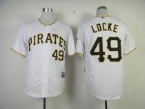 Pittsburgh Pirates #49 Jeff Locke White Cool Base Stitched MLB Jersey