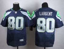 Nike Seattle Seahawks #80 Steve Largent Steel Blue Team Color Men's Stitched NFL Elite Jersey