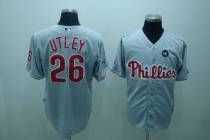Philadelphia Phillies #26 Chase Utley Stitched Grey MLB Jersey