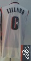 Revolution 30 Autographed Portland Trail Blazers -0 Damian Lillard White Stitched NBA Jersey