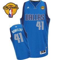 Dallas Mavericks 2011 Finals Patch -41 Dirk Nowitzki Revolution 30 Blue Stitched NBA Jersey