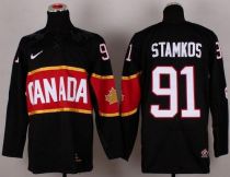 Olympic 2014 CA 91 Steven Stamkos Black Stitched NHL Jersey