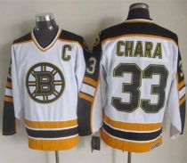 Boston Bruins -33 Zdeno Chara White Black CCM Throwback Stitched NHL Jersey