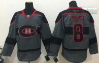 Montreal Canadiens -8 Brandon Prust Charcoal Cross Check Fashion Stitched NHL Jersey