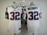 Nike New England Patriots -32 Devin McCourty White Super Bowl XLIX Mens Stitched NFL Elite Jersey