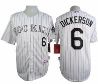 Colorado Rockies -6 Corey Dickerson White Cool Base Stitched MLB Jersey