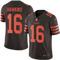 Nike Browns -16 Andrew Hawkins Brown Stitched NFL Color Rush Limited Jersey