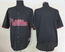 Philadelphia Phillies Blank Black Fashion Stitched MLB Jersey