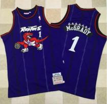 Mitchell And Ness Toronto Raptors -1 Tracy Mcgrady Purple Throwback Stitched NBA Jersey