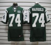 Nike New York Jets -74 Nick Mangold Green Team Color Men's Stitched NFL Elite Jersey