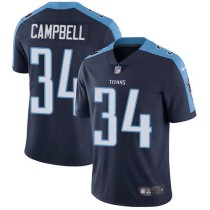 Nike Titans -34 Earl Campbell Navy Blue Alternate Stitched NFL Vapor Untouchable Limited Jersey