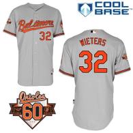 Baltimore Orioles #32 Matt Wieters Grey Cool Base Stitched MLB Jersey