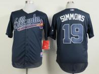 Atlanta Braves #19 Andrelton Simmons Blue Cool Base Stitched MLB Jersey