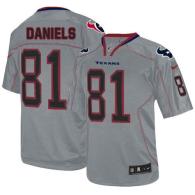 Nike Houston Texans -81 Owen Daniels Lights Out Grey Mens Stitched NFL Elite Jersey