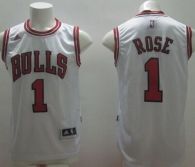 Chicago Bulls -1 Derrick Rose Stitched White NBA Jersey
