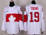 Olympic 2014 CA 19 Jonathan Toews White Stitched NHL Jersey