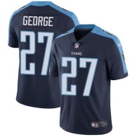 Nike Titans -27 Eddie George Navy Blue Alternate Stitched NFL Vapor Untouchable Limited Jersey