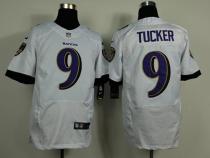 Nike Ravens -9 Justin Tucker White Men's Stitched NFL New Elite Jersey