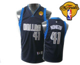 Dallas Mavericks 2011 Finals Patch #41 Dirk Nowitzki Dark Blue Stitched Youth NBA Jersey