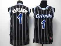 Orlando Magic -1 Penny Hardaway Black Throwback Stitched NBA Jersey