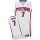 Revolution 30 Detroit Pistons -7 Brandon Jennings White Stitched NBA Jersey