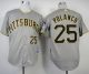 Pittsburgh Pirates #25 Gregory Polanco Grey Cool Base Stitched MLB Jersey