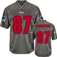 Nike New England Patriots -87 Rob Gronkowski Grey Mens Stitched NFL Elite Vapor Jersey
