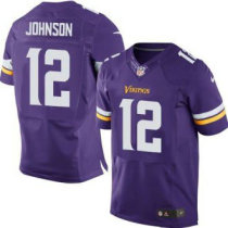 Nike Minnesota Vikings -12 Charles Johnson Purple Team Color Stitched NFL Elite Jersey