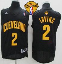 Cleveland Cavaliers -2 Kyrie Irving Black Fashion The Finals Patch Stitched NBA Jersey