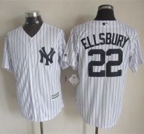 New York Yankees -22 Jacoby Ellsbury New White Strip Cool Base Stitched MLB Jersey