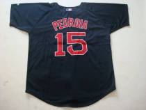 Boston Red Sox #15 Dustin Pedroia Stitched Dark Blue MLB Jersey