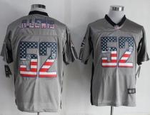 Nike Ravens -52 Ray Lewis Grey Men's Stitched NFL Elite USA Flag Fashion Jersey