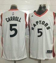 Toronto Raptors -5 DeMarre Carroll White Stitched NBA Jersey