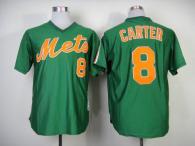 Mitchell And Ness 1985 New York Mets -8 Gary Carter Green Throwback Stitched MLB Jersey