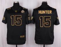 Nike Tennessee Titans -15 Justin Hunter Black Stitched NFL Elite Pro Line Gold Collection Jersey
