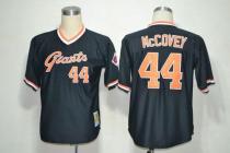 Mitchell And Ness San Francisco Giants #44 Willie McCovey Black Throwback Stitched MLB Jersey