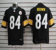 Nike Pittsburgh Steelers #84 Antonio Brown Black Team Color Men's Stitched NFL Elite Jersey