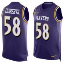 Nike Ravens -58 Elvis Dumervil Purple Team Color Men Stitched NFL Limited Tank Top Jersey