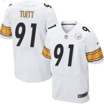 Nike Pittsburgh Steelers #91 Stephon Tuitt White Men's Stitched NFL Elite Jersey